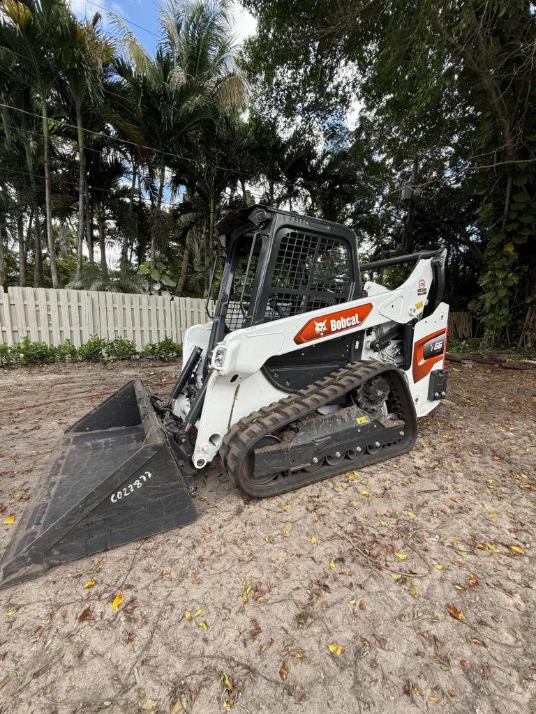 Bobcat rental image of a bobcat working on a yard in Florida